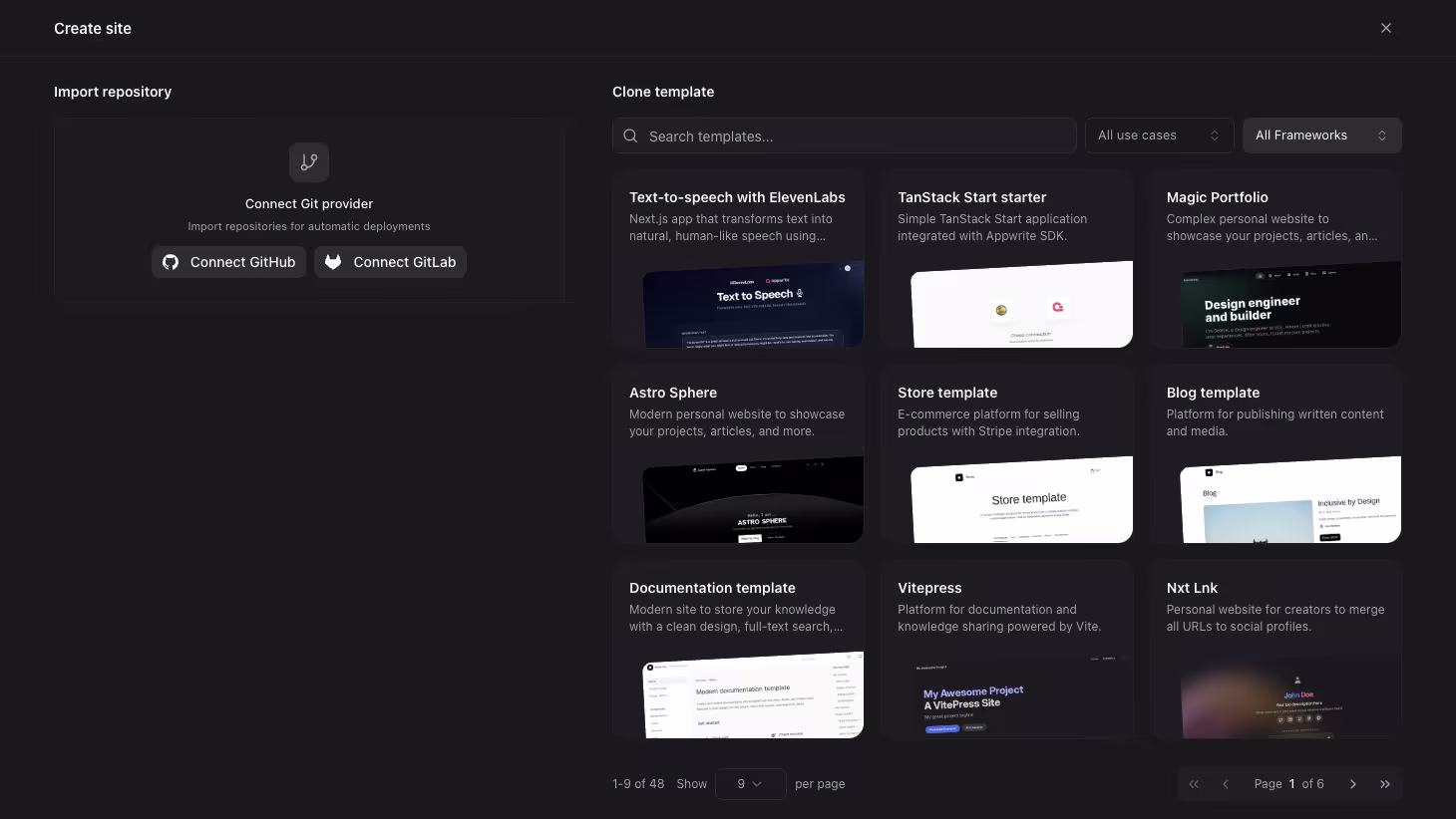 Site template